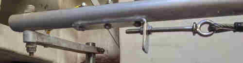 Starboard rudder linkage ZwerfCat